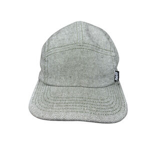 Neff 5 Panel Green Herringbone Hat Linen Cotton